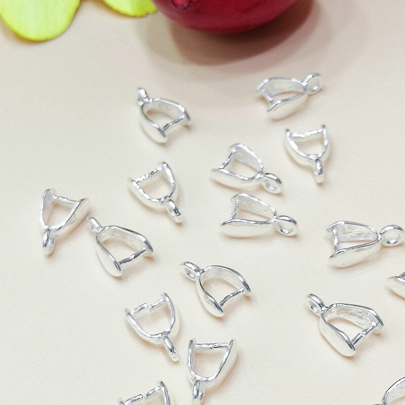Lobster Clasp Silver - 50 szt. posrebrzanych złączek typu pinch